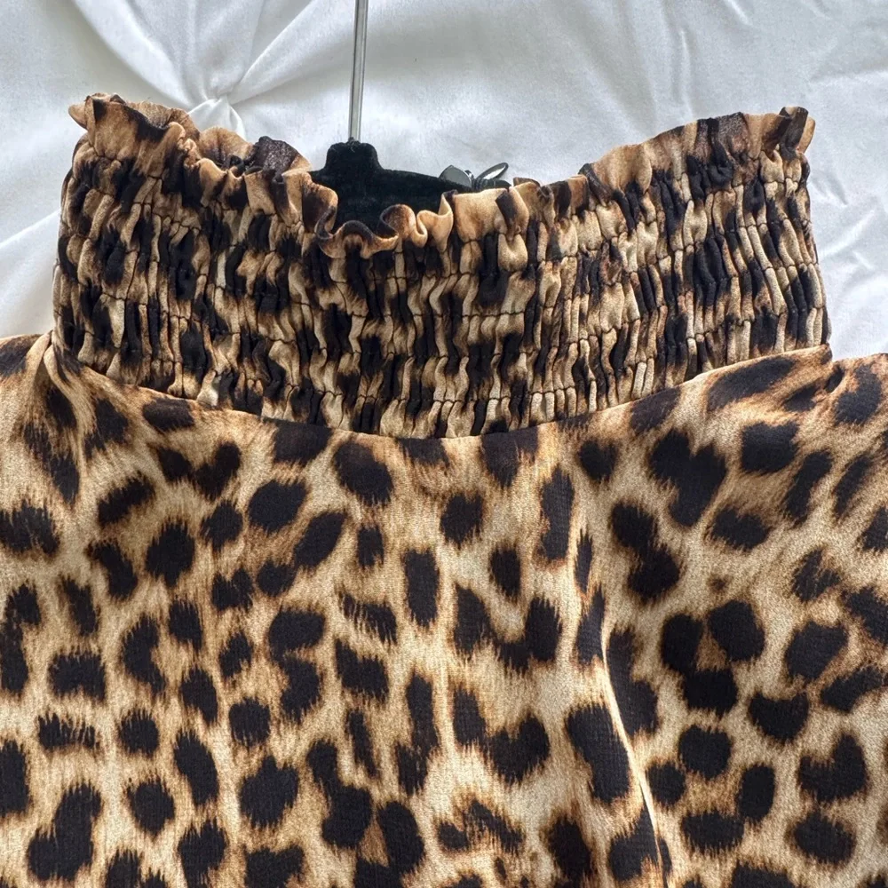 NWT Zara Long Sleeve Mock Neck Leopard 
Size Medium - Picture 10 of 13
